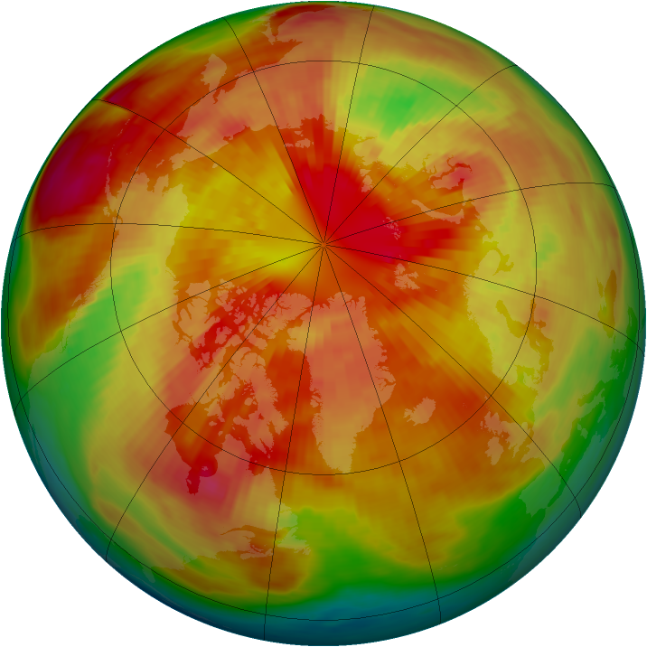 Arctic ozone map for 15 March 1981